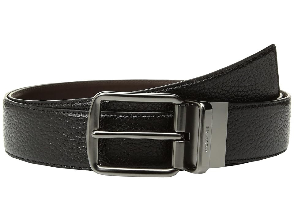COACH Wide Reversible Belt Men's Belts Black/Mahogany, Leather | Zappos