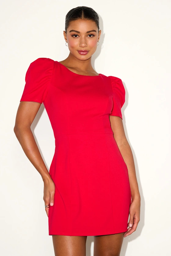 Kasai Red Short Sleeve Mini Dress | Lulus