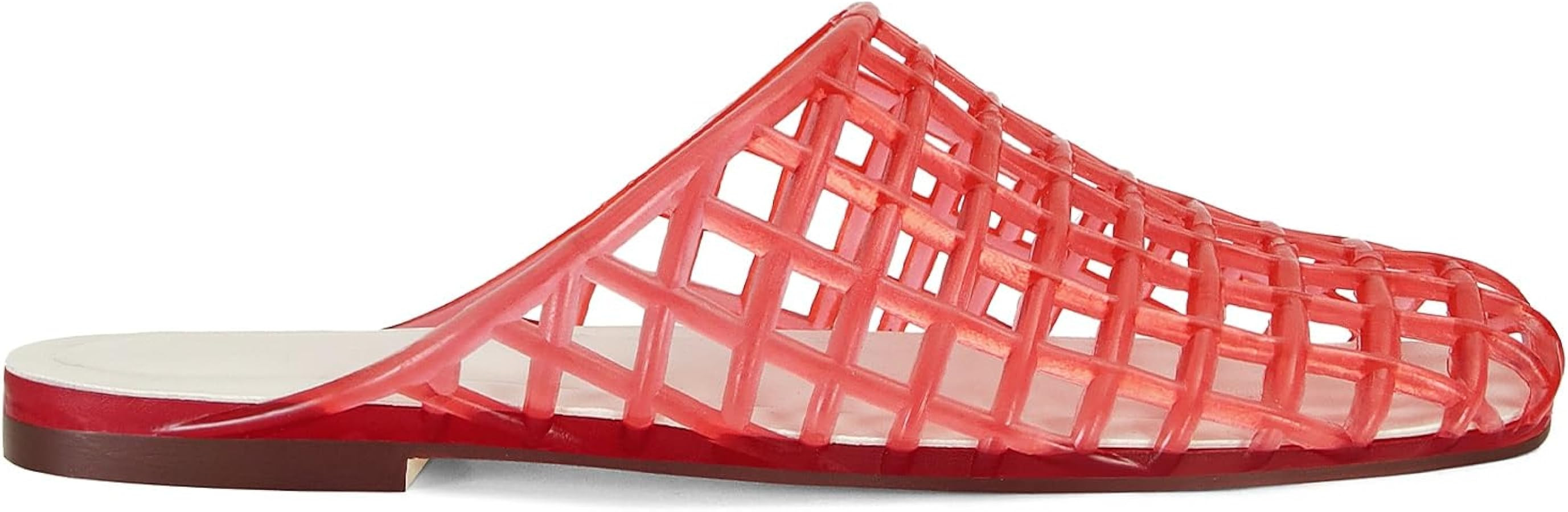 Clear Jelly Flats for Women Closed Toe Mesh Hollow Jellies Mule Sandals Slip On Jelly Slides Casu... | Amazon (US)