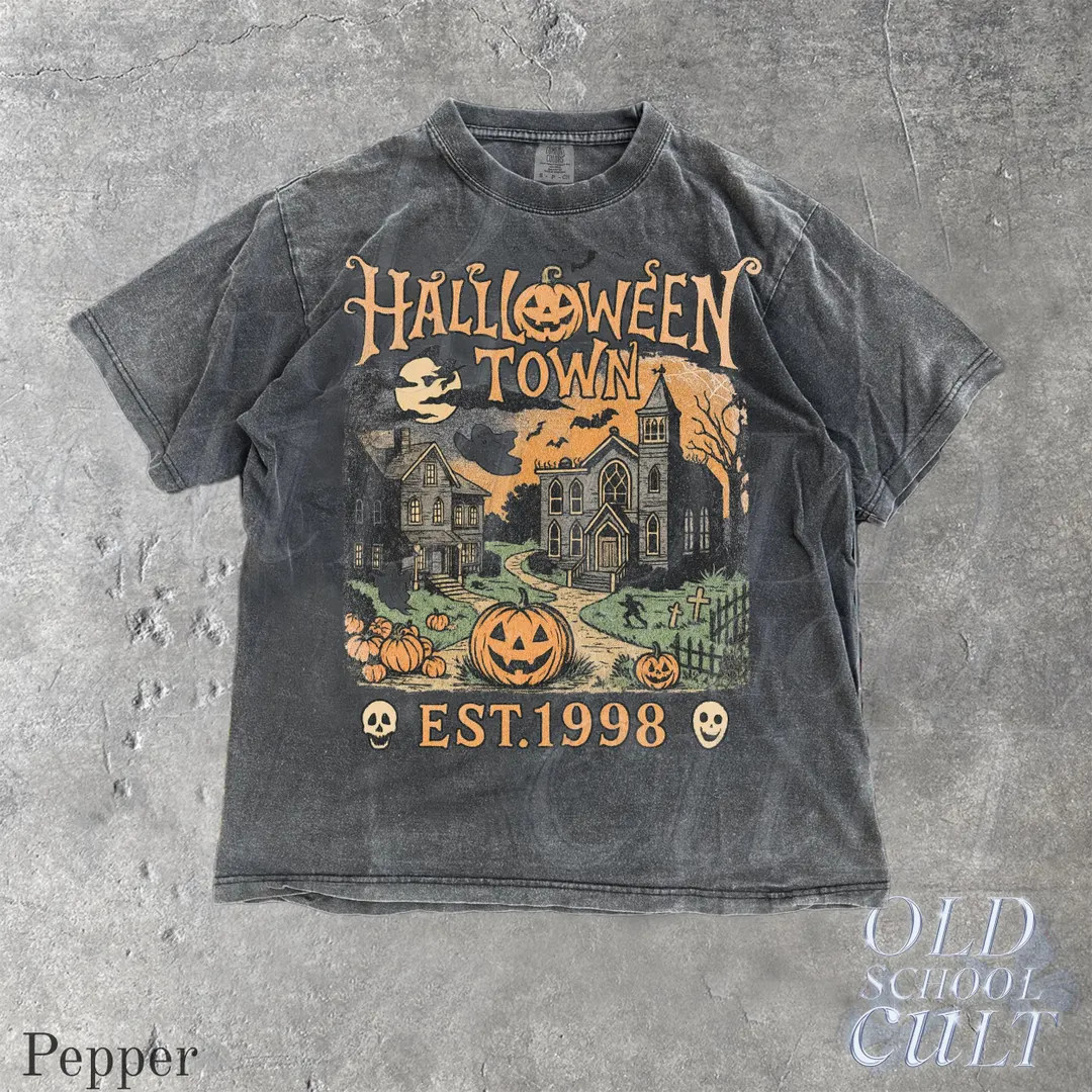 Halloweentown Est 1998 Vintage 90s Style Graphic T-shirt, Retro Comfort Colors® Halloween Univer... | Etsy (US)