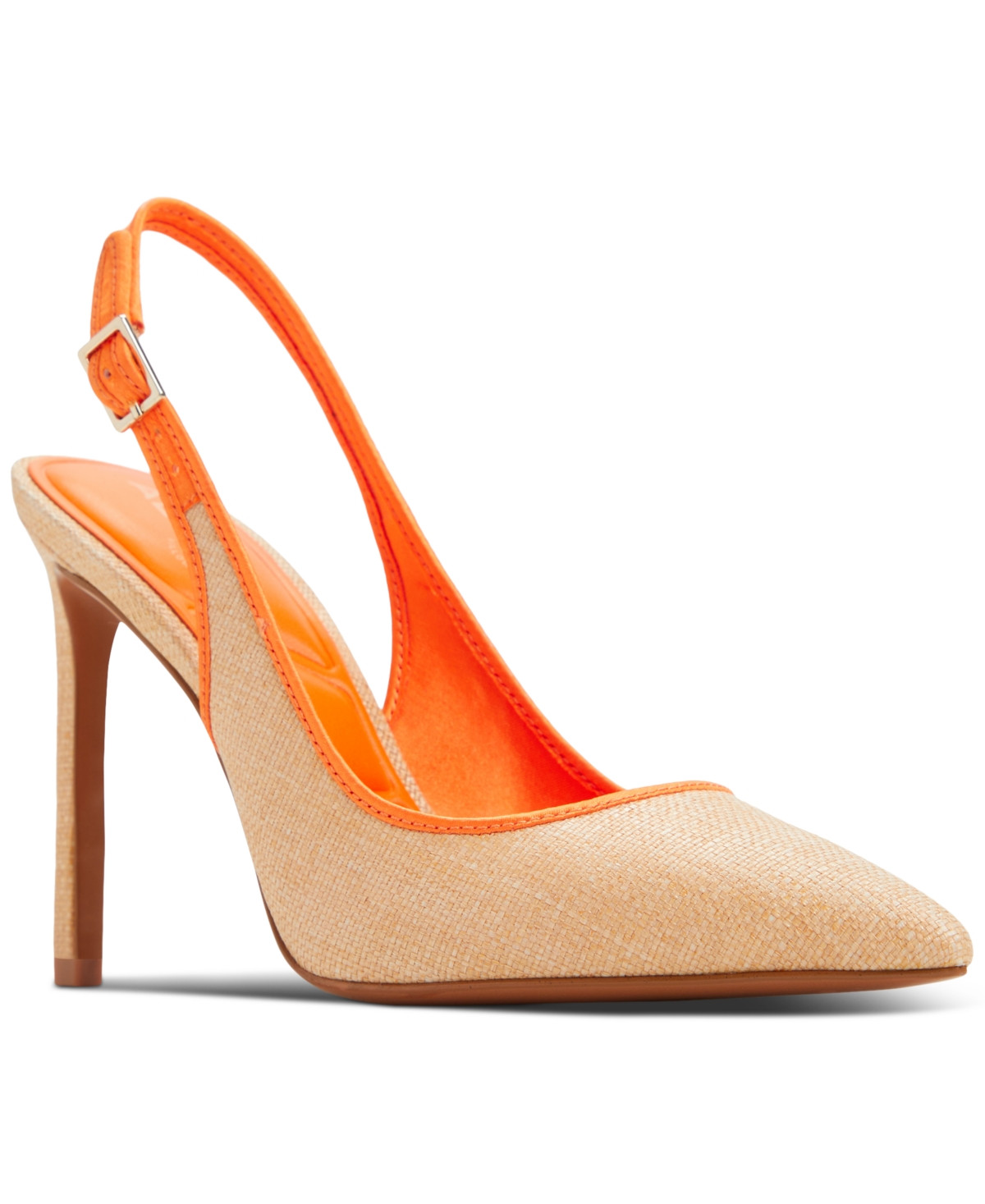 Aldo Women's Lalasling Pointed-Toe Slingback Pumps - Natural Raffia | Macy's