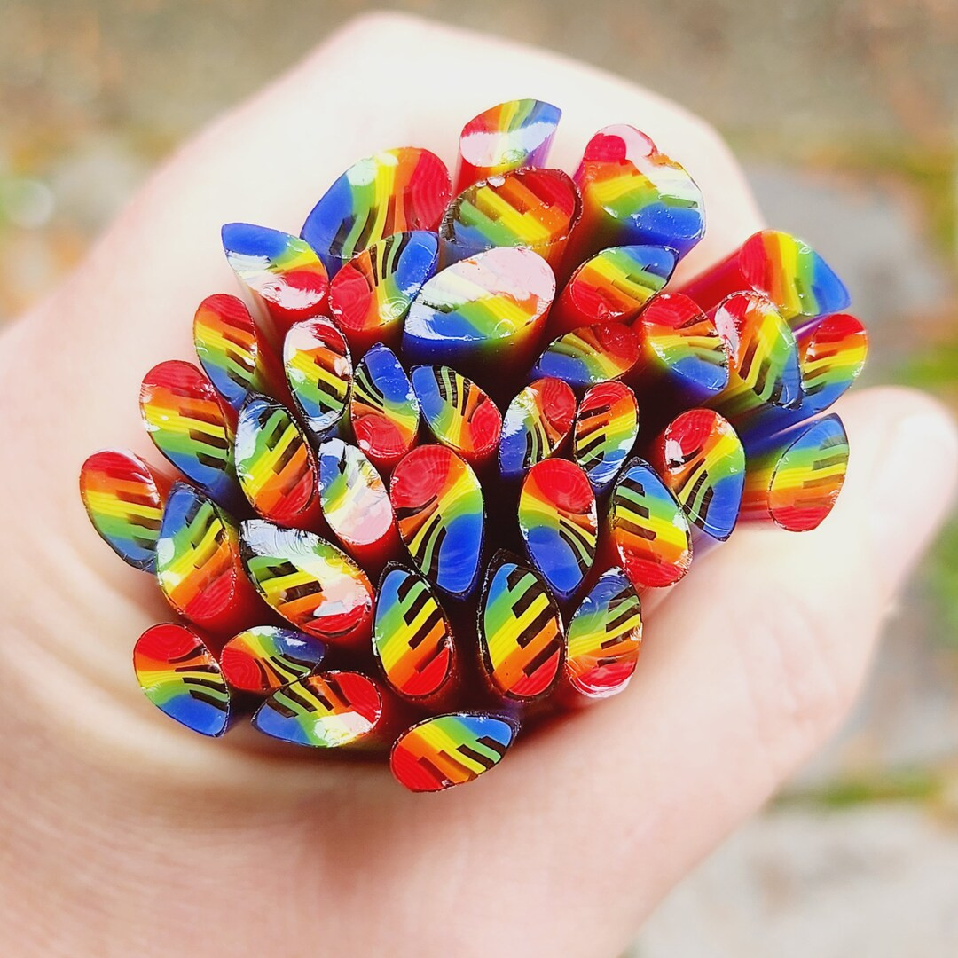 Coe 96 Angel/butterfly Wings Flower Petals 1 Oz Murrini, Murrine, Millefiori, Vitrigraph Cane MIN... | Etsy (US)