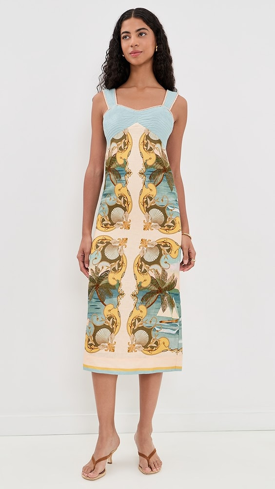 Royal Sea Linen Dress | Shopbop