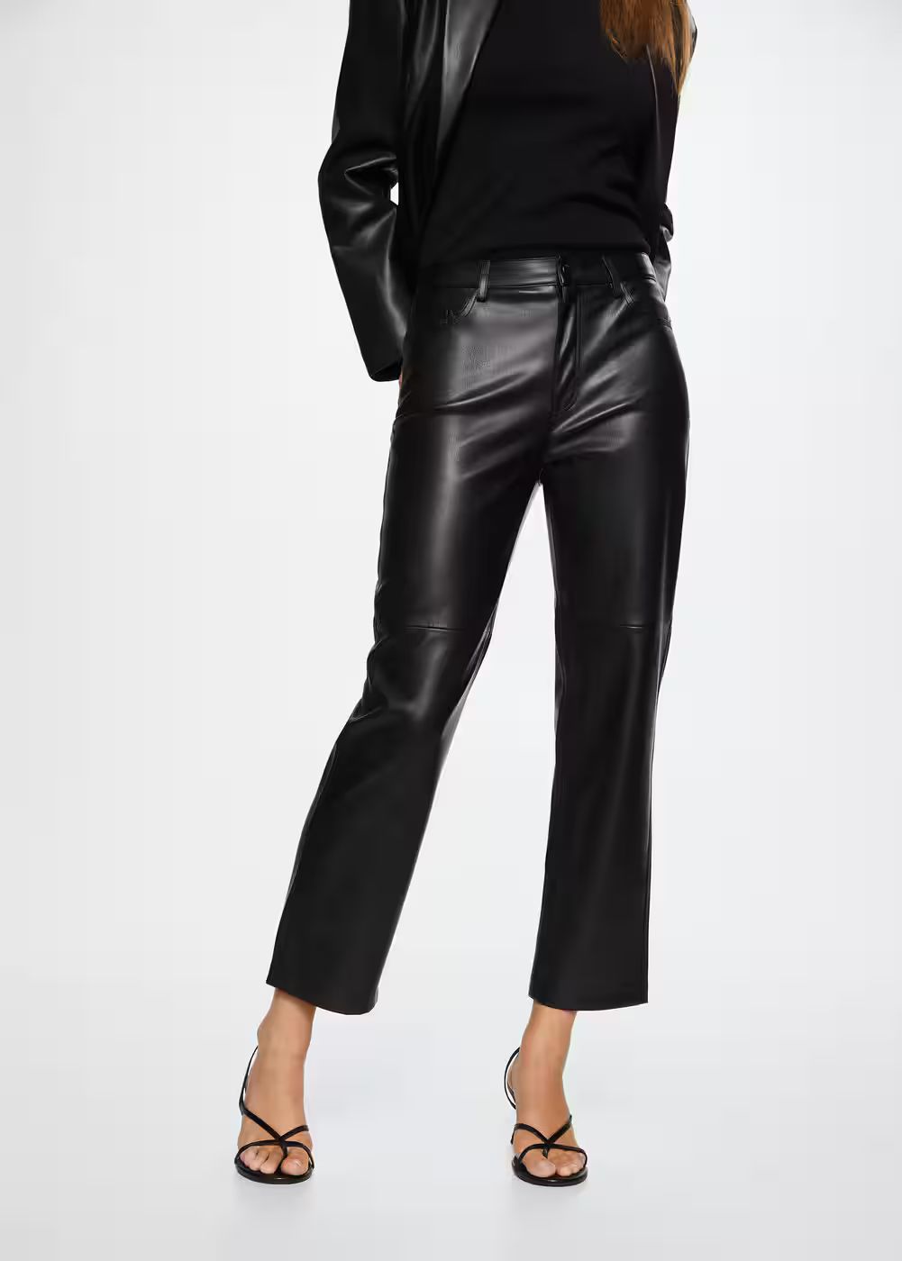 Faux-leather pants | MANGO (US)
