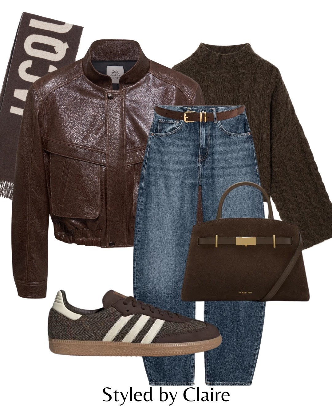 Brown Leather Jacket🤎
Tags: real oversized cropped barrel jeans suede belt cable knit turtleneck adidas tweed trainers demellier London tote bag Jacquemus wool scarf fashion autumn winter transitional outfit ideas city break everyday basics capsule wardrobe cool girl

#LTKautumn #LTKwinter #LTKstyletip