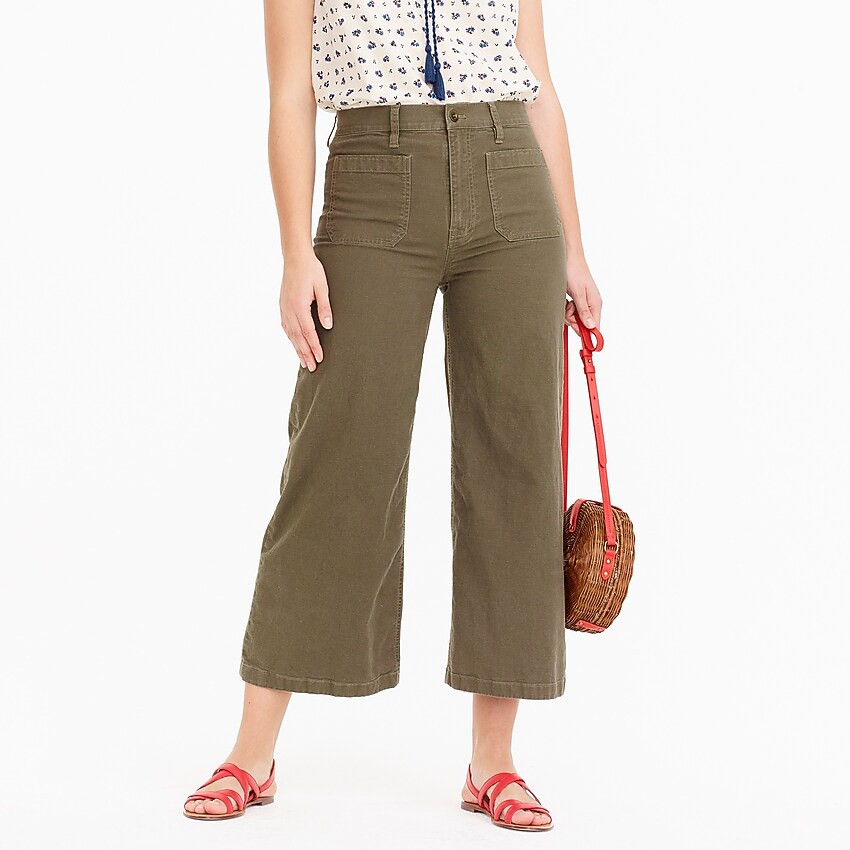 Point Sur washed wide-leg crop pant | J. Crew US