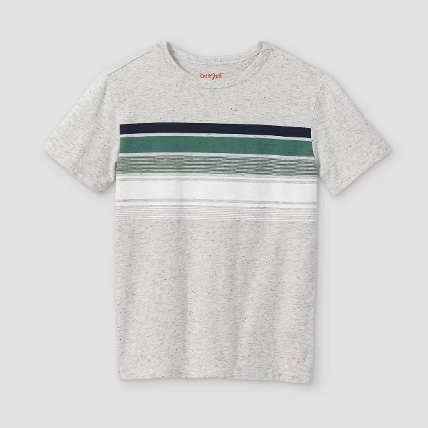 Boys' Chest Striped Short Sleeve T-Shirt - Cat & Jack™ | Target