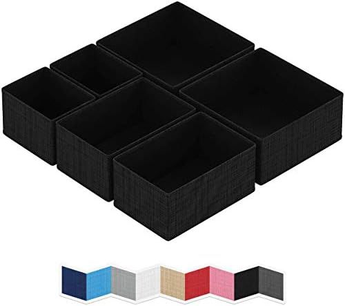 NEATERIZE Drawer Organizer - [Set Of 6] - Closet Organizer and Storage Baskets| Foldable Cloth Drawe | Amazon (US)