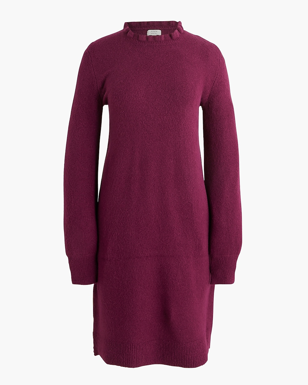 Ruffleneck sweater-dress in extra-soft yarn | J.Crew Factory