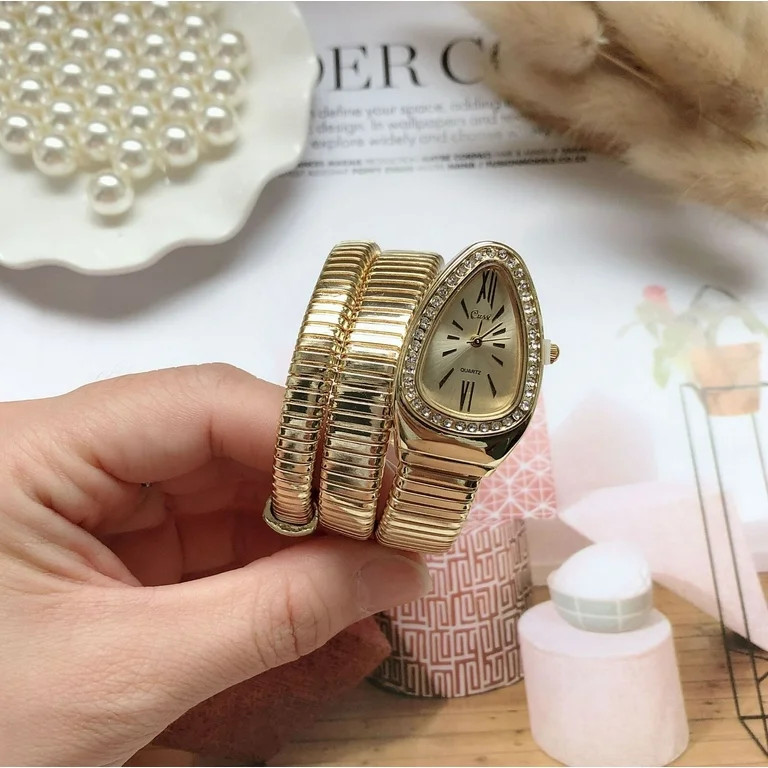 Cool Serpentine Retro Watches Luxury Women Snake Bracelet Watch Jewelry | Walmart (US)