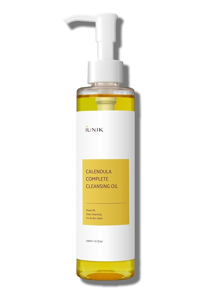 IUNIK Calendula & Jojoba Oil-Infused Vegan Cleansing Oil – Gentle Blackhead Melting & Makeup Re... | Amazon (US)