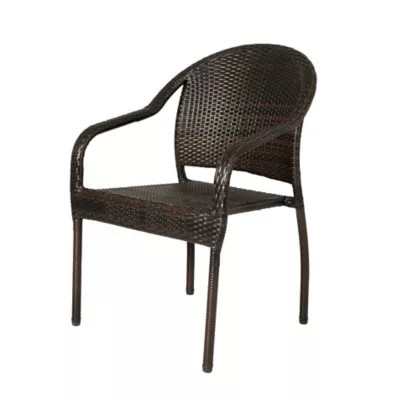 Patio Sense 4 pc. Rhodos Cafe All-Weather Stacking Wicker Chair Set | Tractor Supply