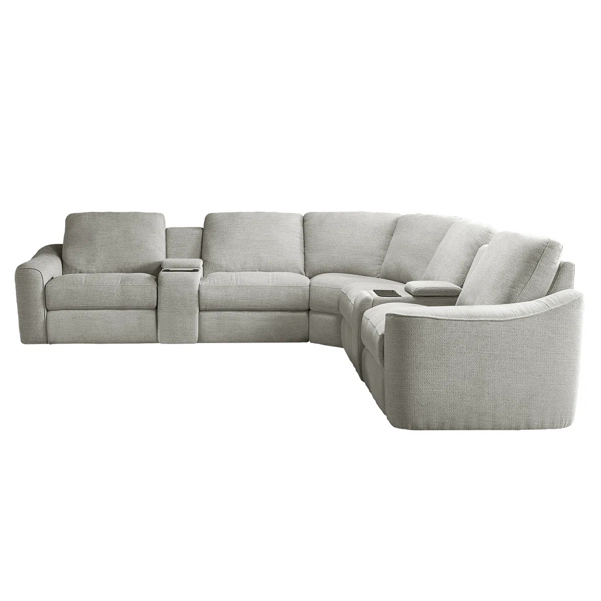 7-piece Upholstered Reclining Corner Sectional With Storage& Cup Holder & Wireless Charging | Wayfair North America