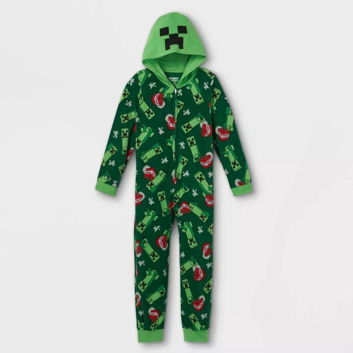 Boys' Minecraft Union Suit - Green | Target