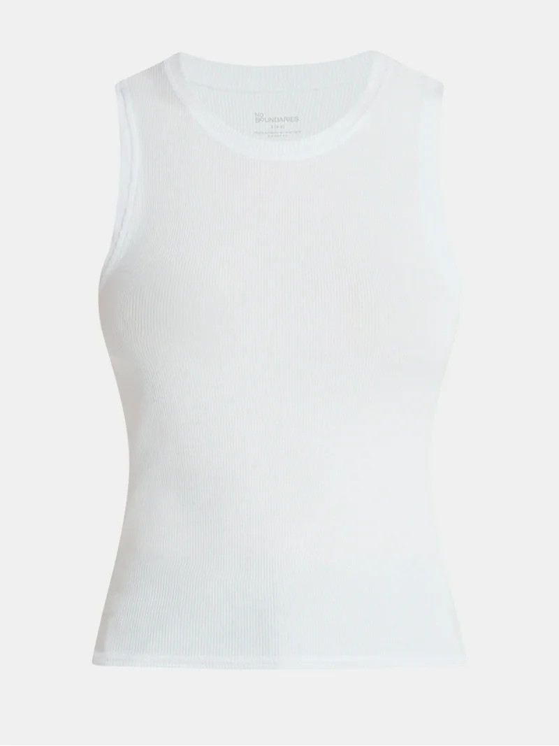 No Boundaries Fitted Crewneck Tank Top, Women’s | Walmart (US)