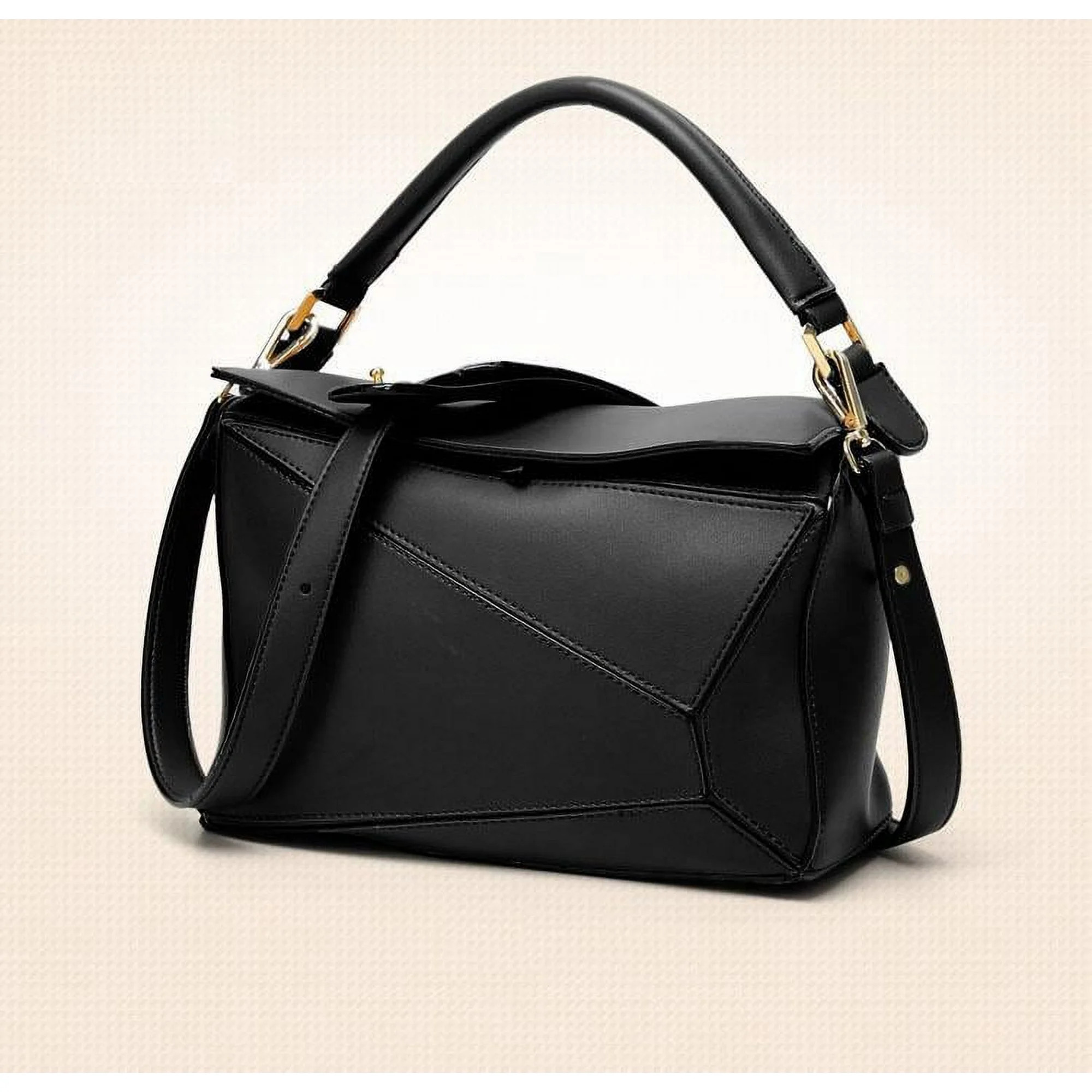 Handbag for Women, GMYLE Leather Puzzle Design Geometric Shoulder Bag Casual Work Gift for Mother... | Walmart (US)