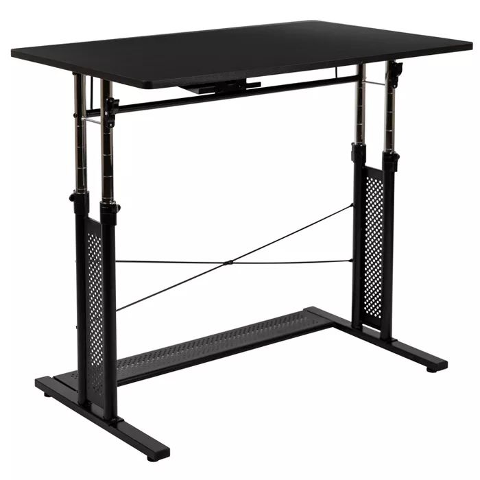 Flash Furniture Height Adjustable (27.25-35.75"H) Sit to Stand Home Office Desk | Target