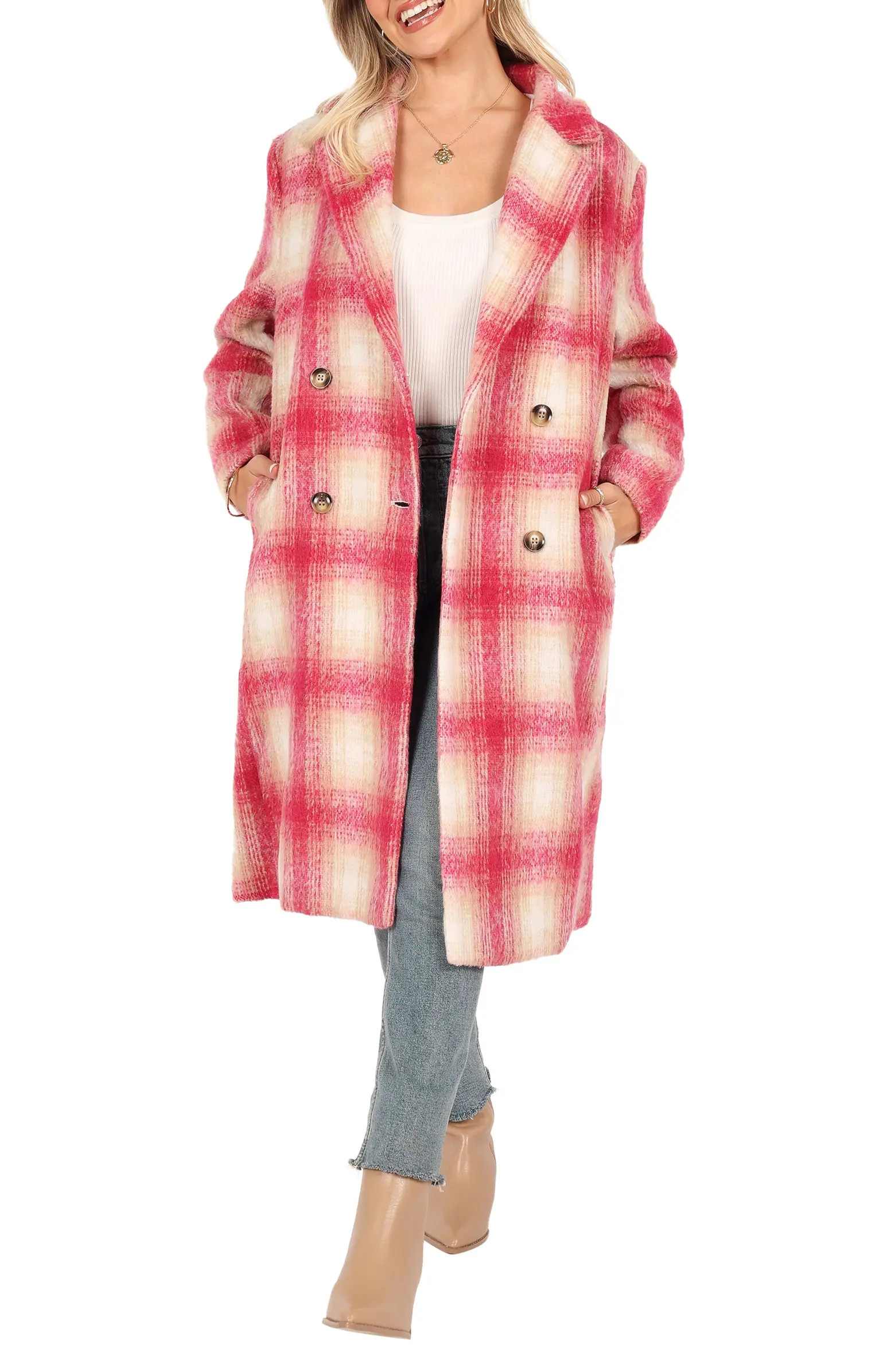Petal & Pup Gianna Plaid Oversize Wool Blend Coat | Nordstrom | Nordstrom