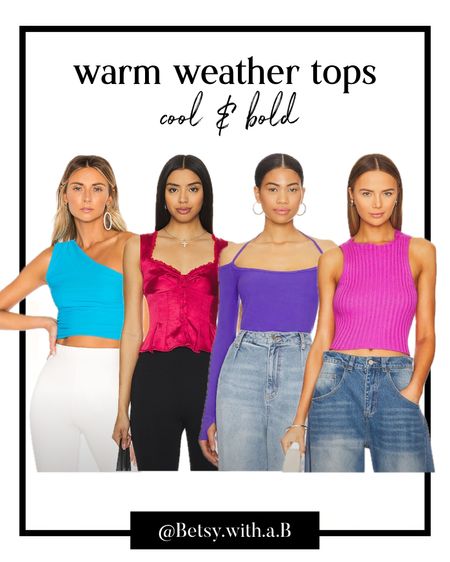 Warm weather tops in the cool & bold winter color palette. 


#LTKfindsunder100 #LTKSeasonal #LTKstyletip