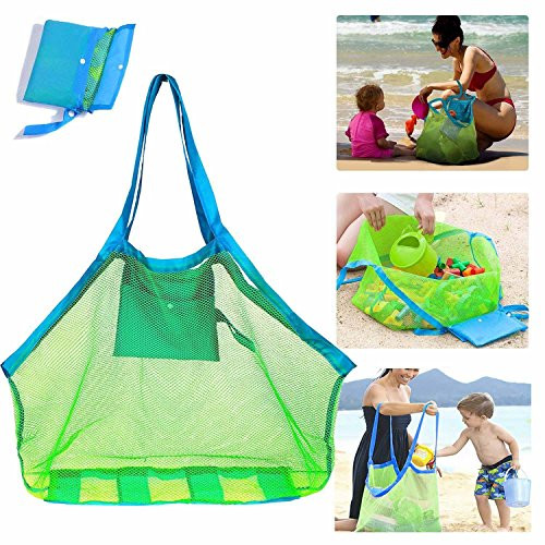 SupMLC Mesh Extra Large Beach Bags and Totes - Holds Toys, Towels, Sand Away - For Children's Toy... | Amazon (US)