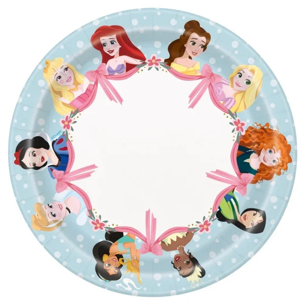 Disney Princess Round 7" Dessert Plates, 8ct | Walmart (US)