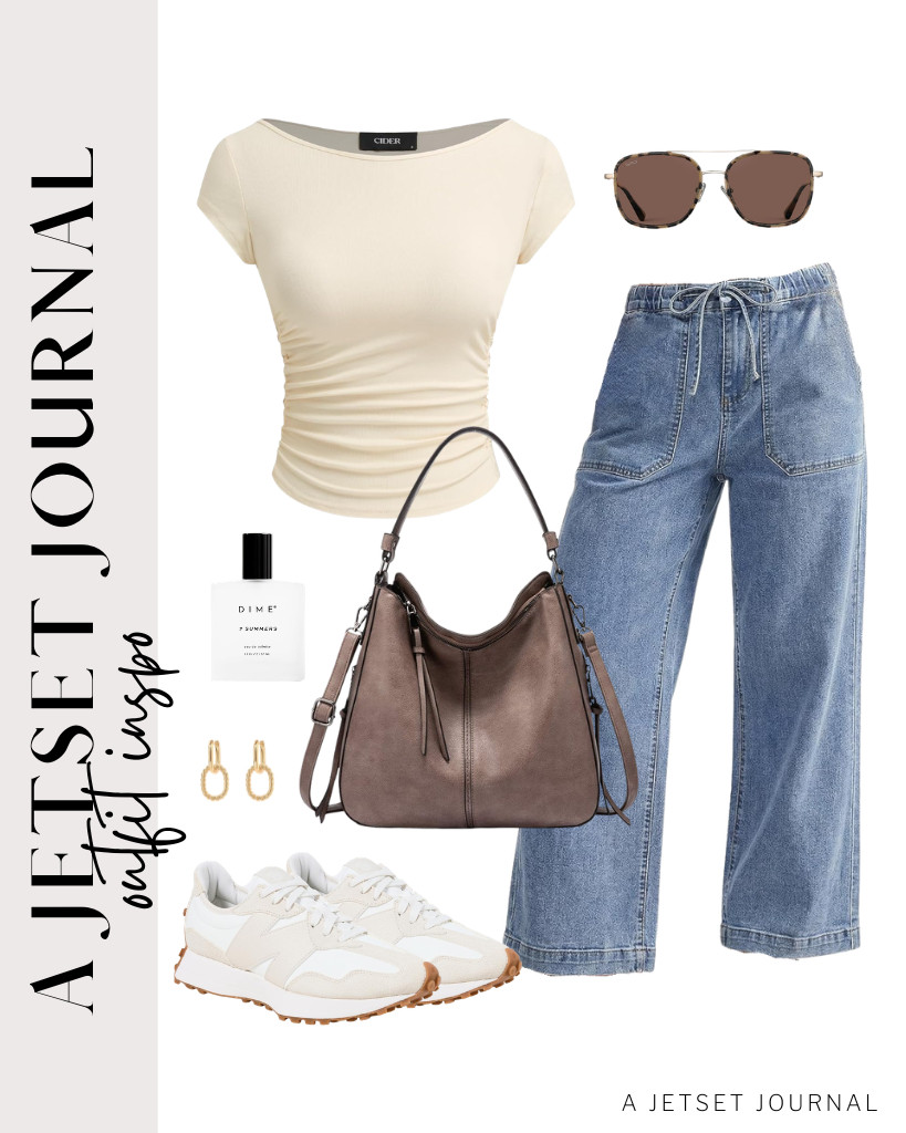 Your next outfit can be this beige fitted top from CIDER and GRAPENT jeans. New Balance sneakers are perfect for this look together with this stylish crossbody bag. You can add these WearMe Pro sunglasses and PAVOI paperclip-style earrings to the outfit, too.

#LTKSeasonal #LTKSaleAlert #LTKTravel

 

 