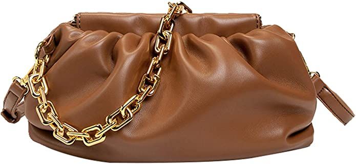 Women's Chain Pouch Bag Cloud-Shaped Dumpling Clutch Purse Fashion Trendy Shoulder Crossbody Hand... | Amazon (US)