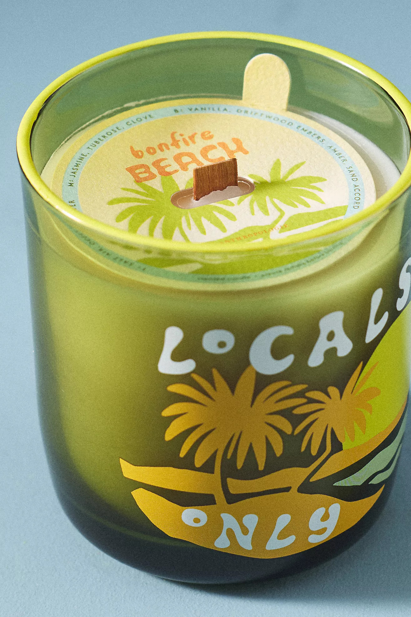 Locals Only Woody Bonfire Beach Glass Candle | Anthropologie (US)