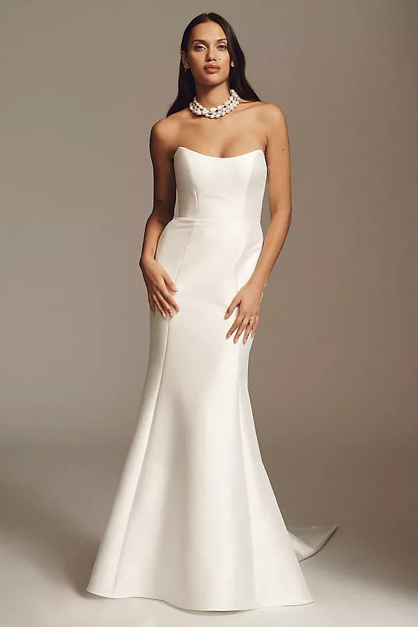 Jenny by Jenny Yoo Bellamy Strapless Sheath Wedding Gown | Anthropologie (US)