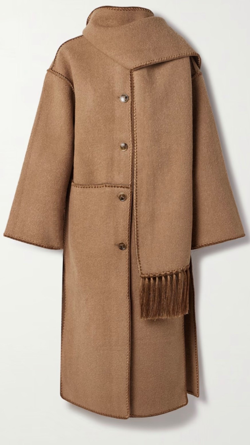 The long version of this fringed scarf coat is also on sale 40% off, in both colors! In the pricier side, but a great sale if you’re in the market! 