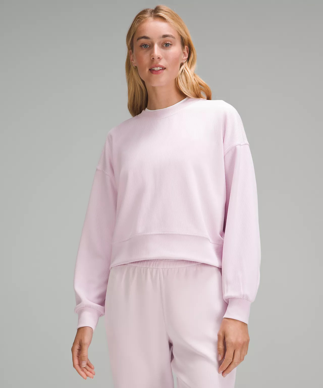 Ribbed Softstreme Perfectly Oversized Cropped Crew | Lululemon (US)