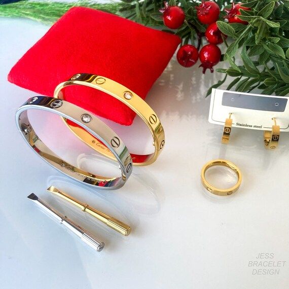 Love Bracelet Screw Bracelet 18K GOLD Plated Love Bangle | Etsy | Etsy (US)