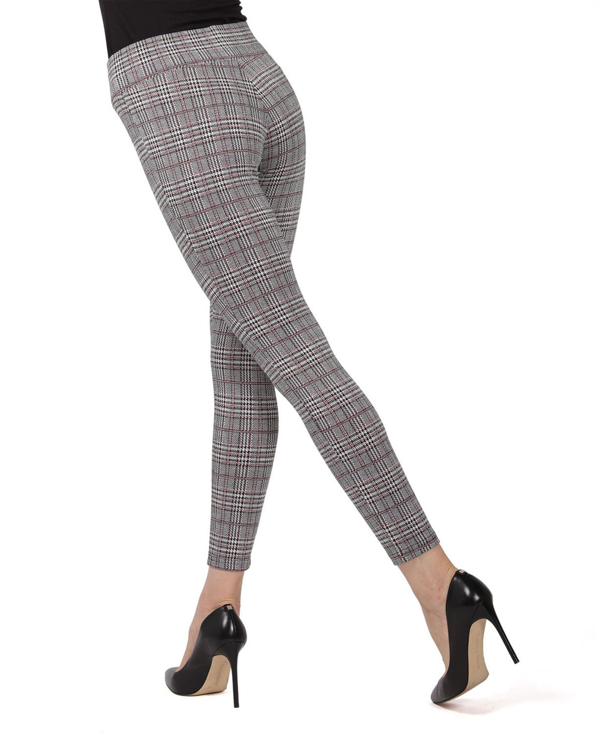 Glen Plaid Shaping Women's Leggings - Black | Macy's