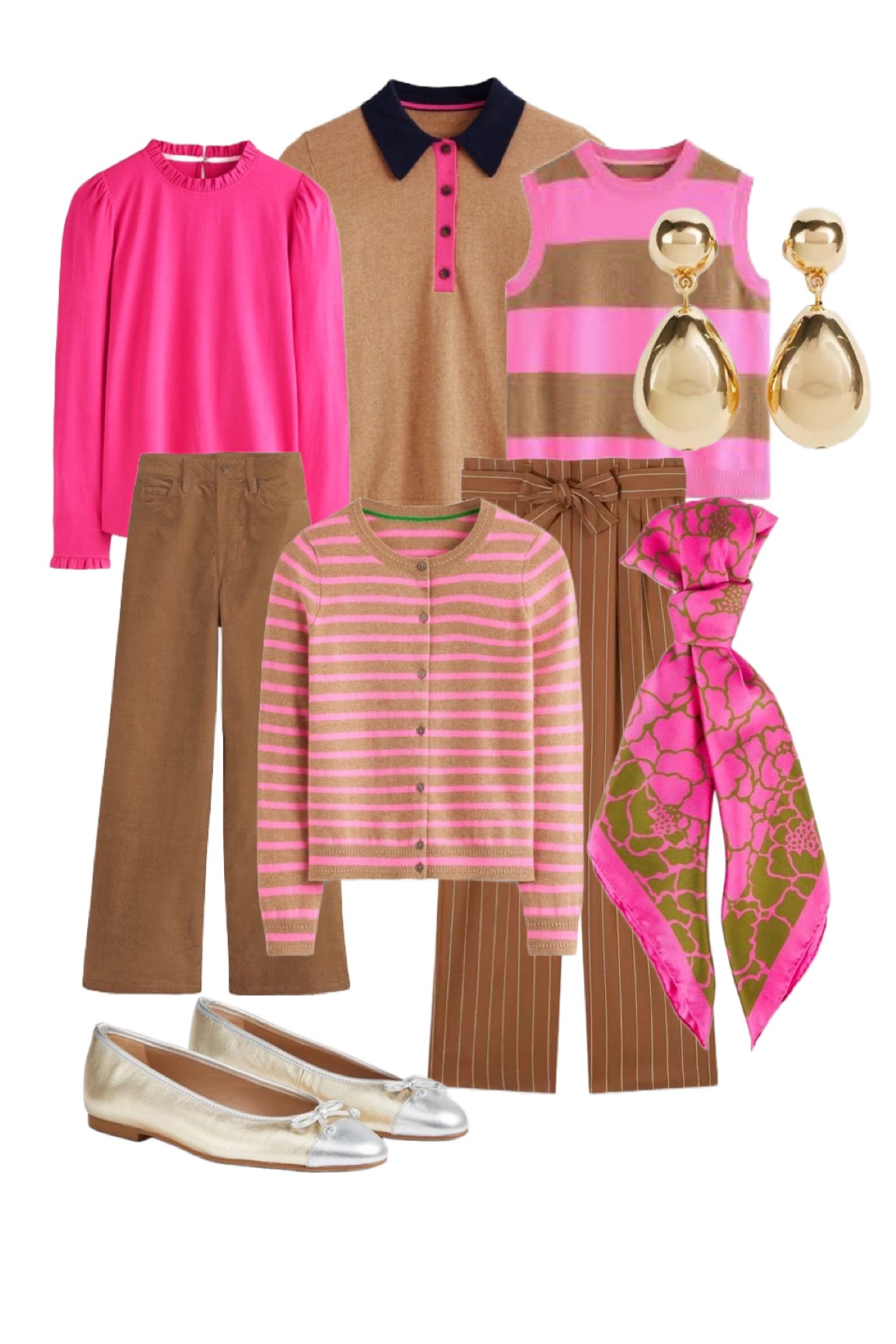 Autumn winter pink and camel / tan list! Partner with various shades of pink and a touch of gold. It’s amazing how creative you can be with a gorgeous pair of camel stripe trousers from LK Bennett as your base - have fun experimenting with earrings and satin scarves! Check out the other items I’ve added 💕 

#LTKautumn #LTKuk #LTKstyletip