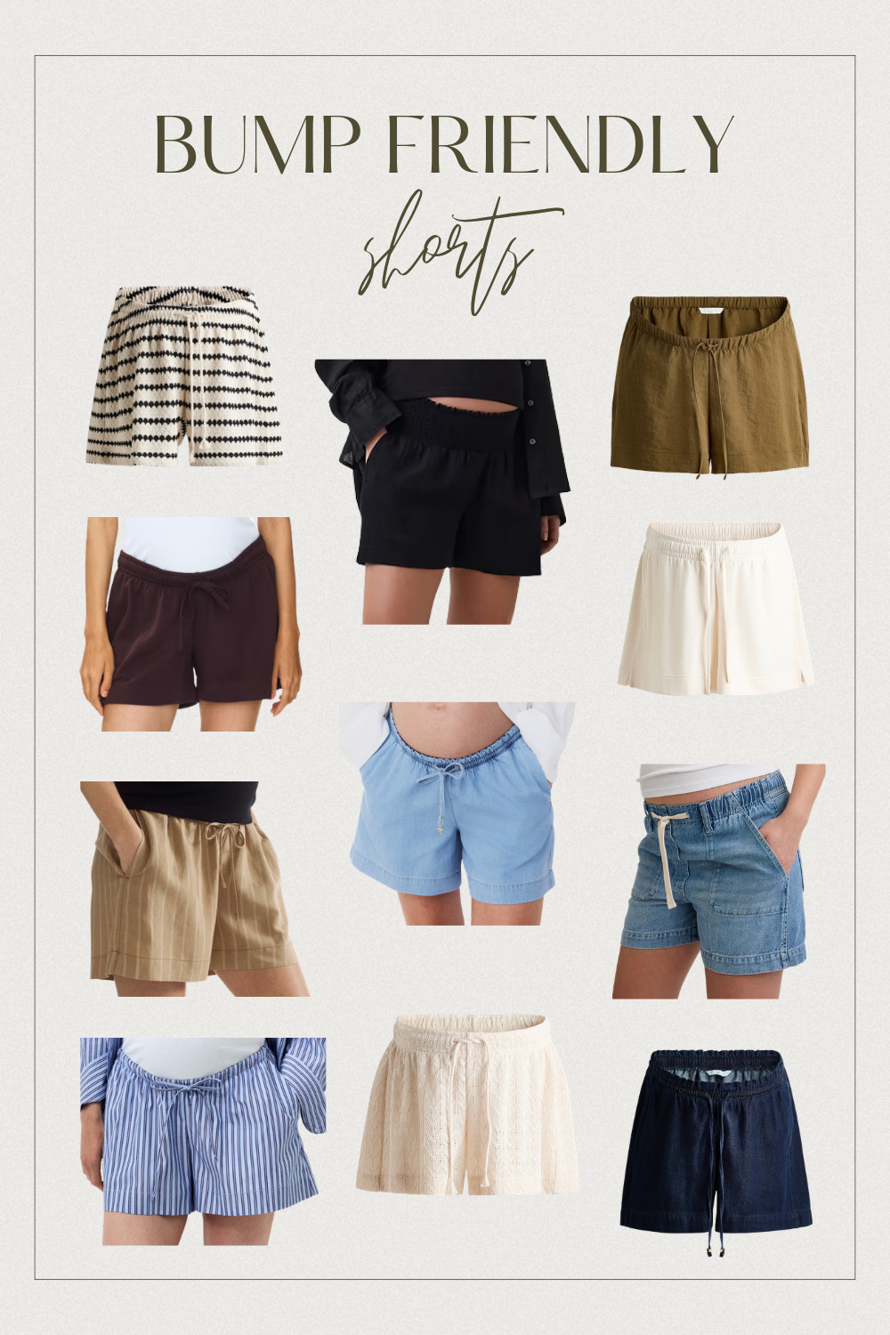 Bump friendly shorts that are actually cute for summer 🤍☀️ Elastic waists, drawstring styles, and over the bump options in linen, denim, and cotton. Comfort and style do not have to be mutually exclusive when you are pregnant! Everything linked below! #maternitystyle #bumpfriendly #pregnancyfashion #maternityshorst #ltkbaby #ltkmaternity #summerpegnancy
 

 #LTKootd #LTKBaby #LTKBump