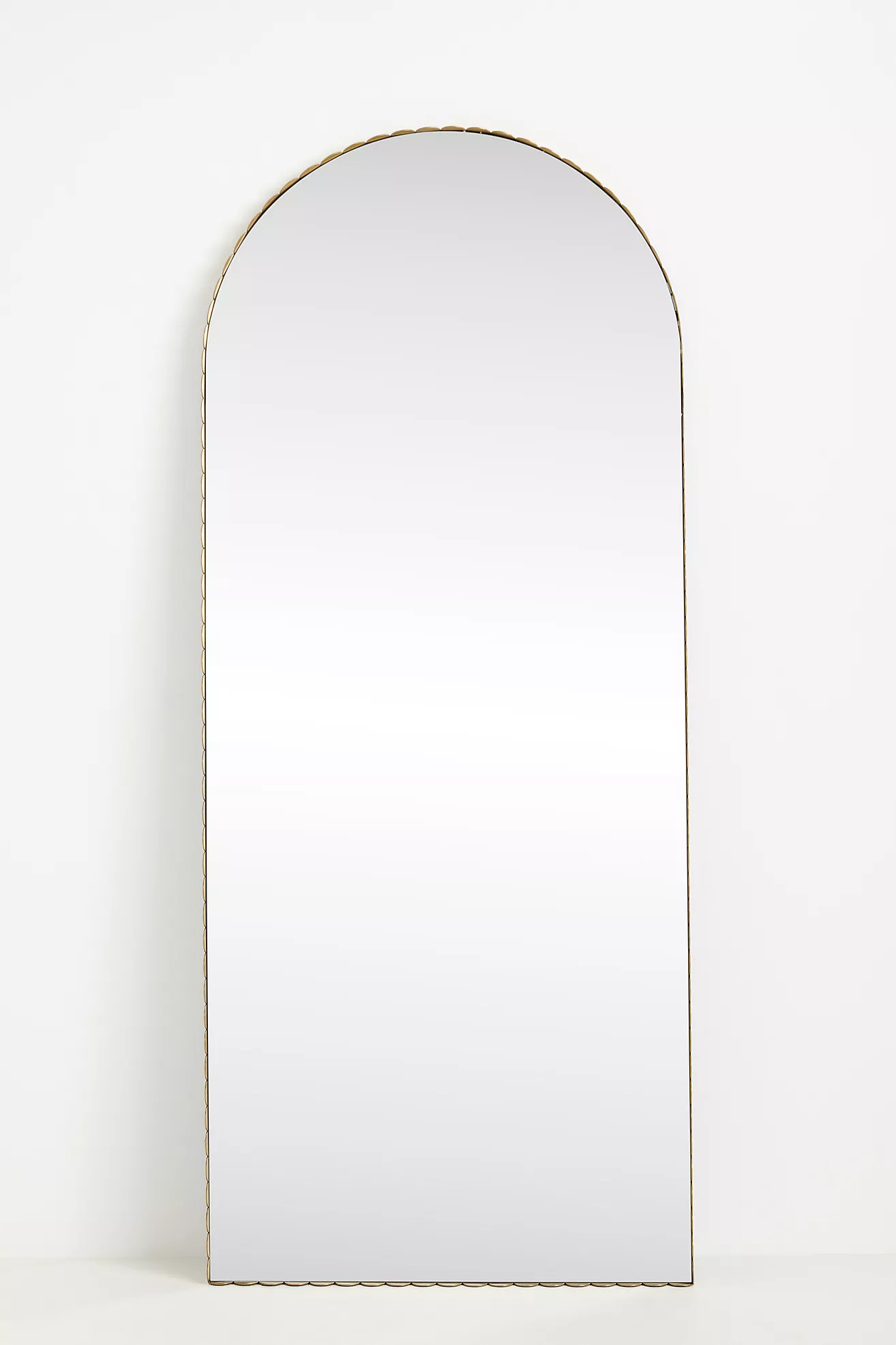 Jules Scalloped Metal Arch Floor Mirror | Anthropologie (US)