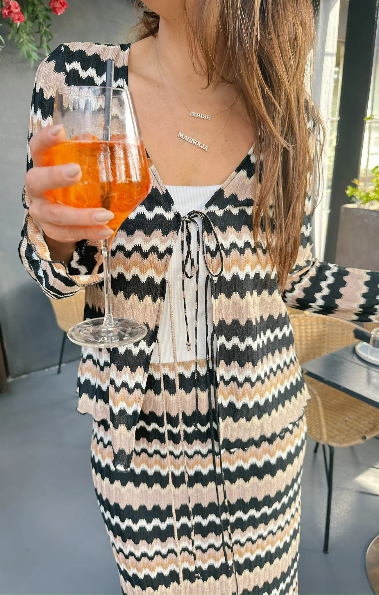 Thrill Tie Top ~ Neutral Groovy Knit | Show Me Your Mumu