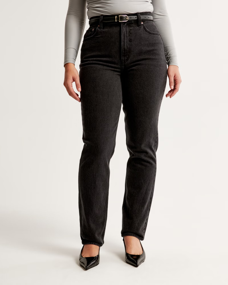 Curve Love Ultra High Rise 90s Straight Jean | Abercrombie & Fitch (US)