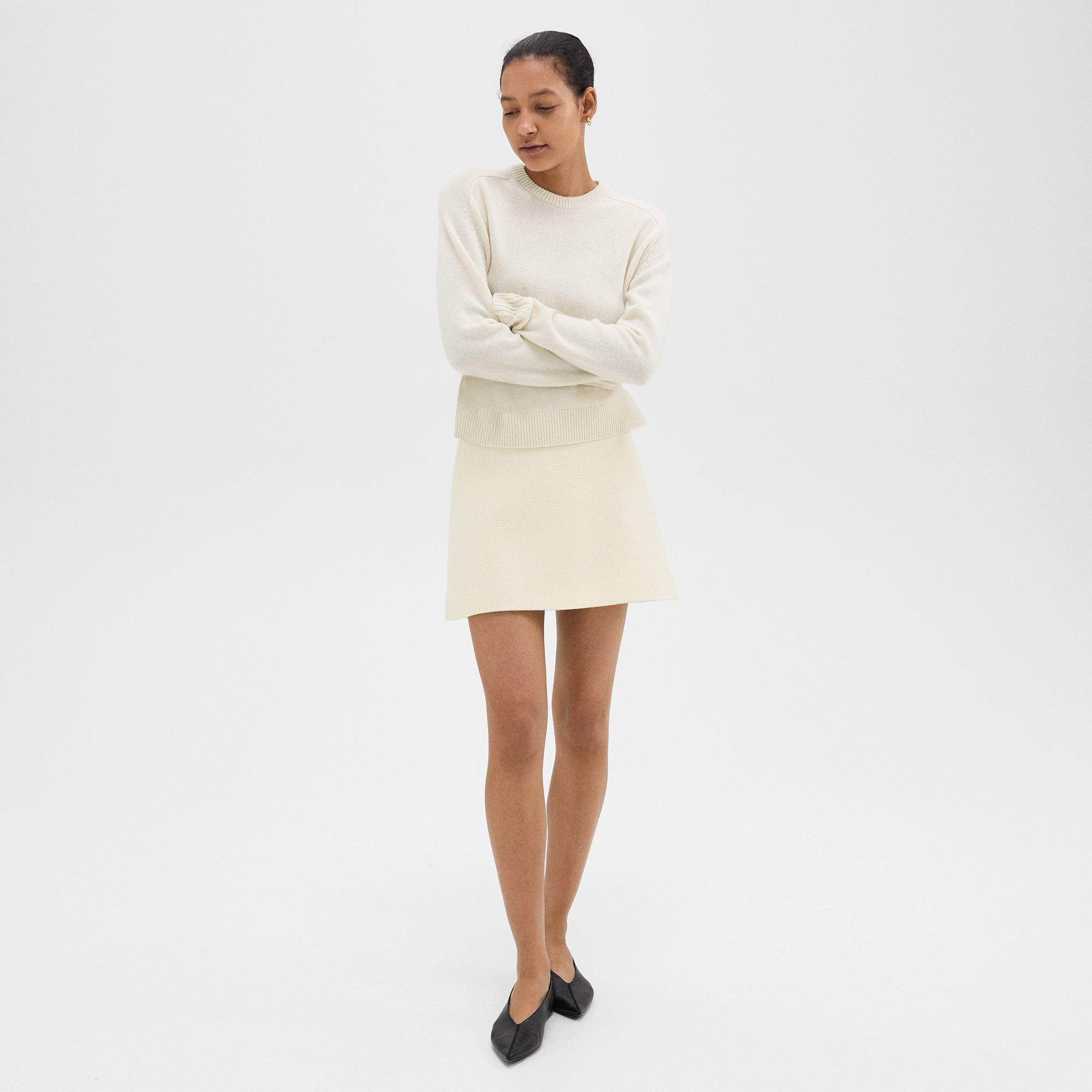 High-Waist Mini Skirt in Tweed | Theory
