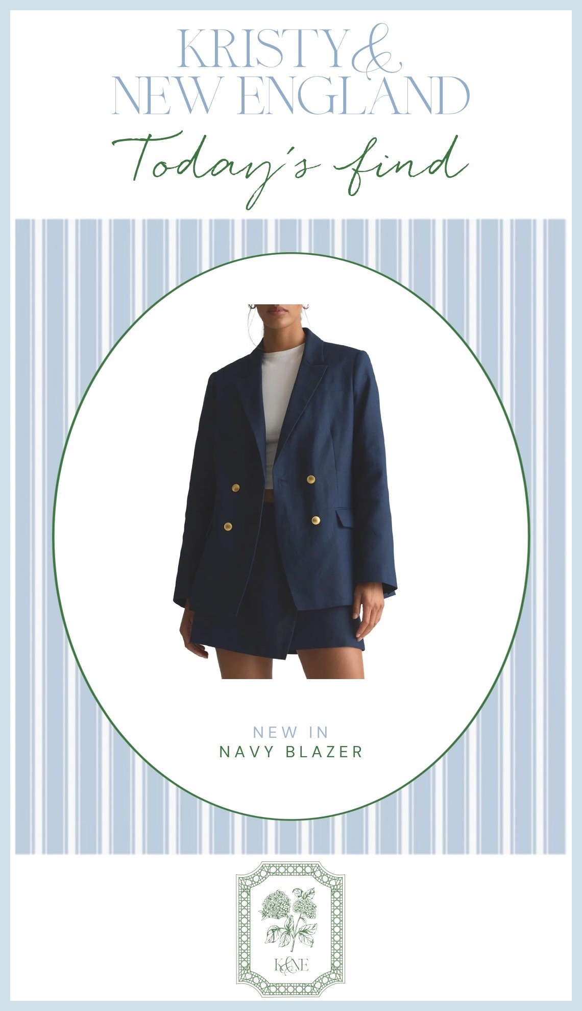 Spring navy linen blazer 

#LTKOver40