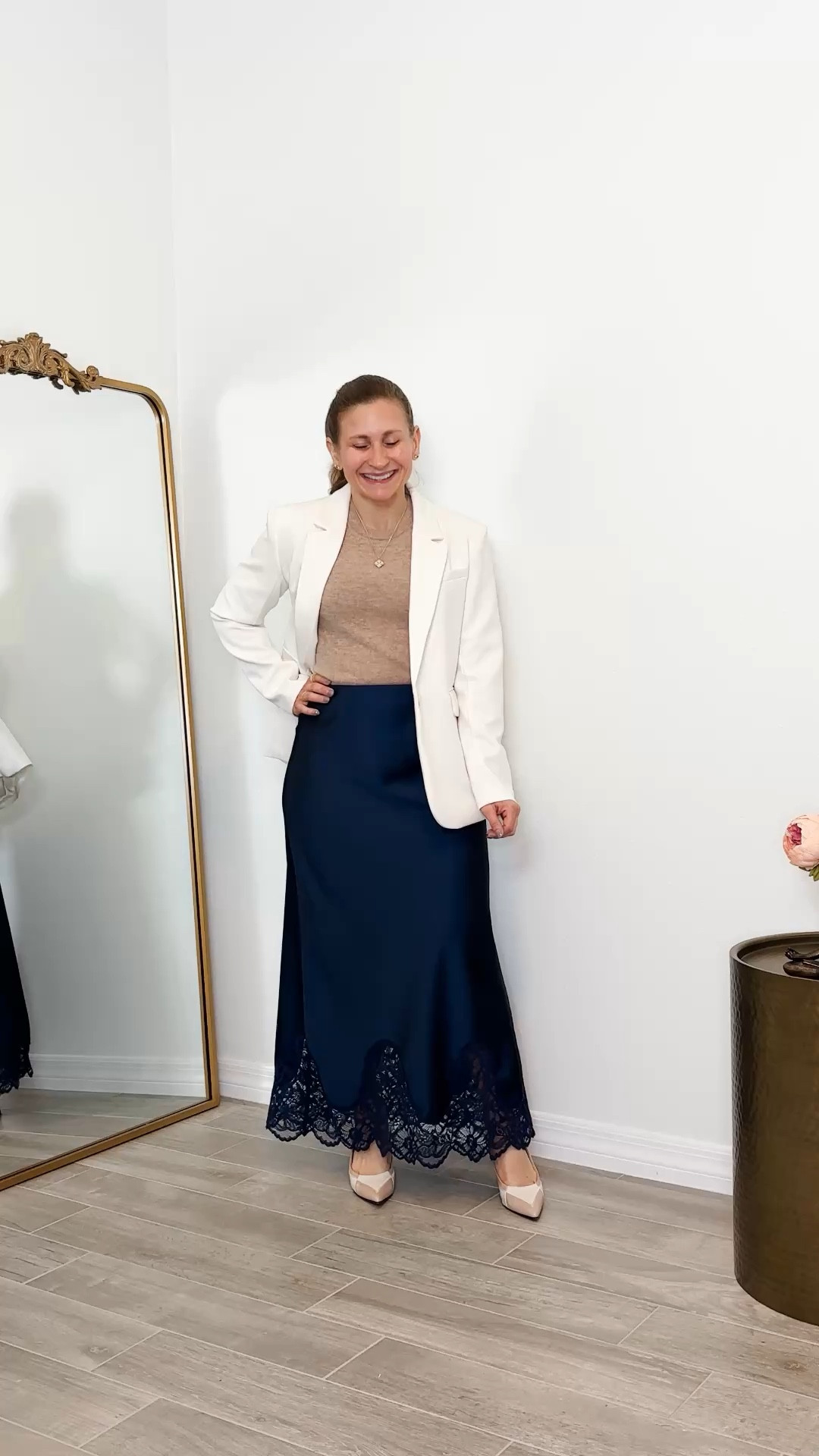 Petite friendly and business casual; satin and lace skirt for petites 

#LTKWorkwear #LTKootd #LTKPetite