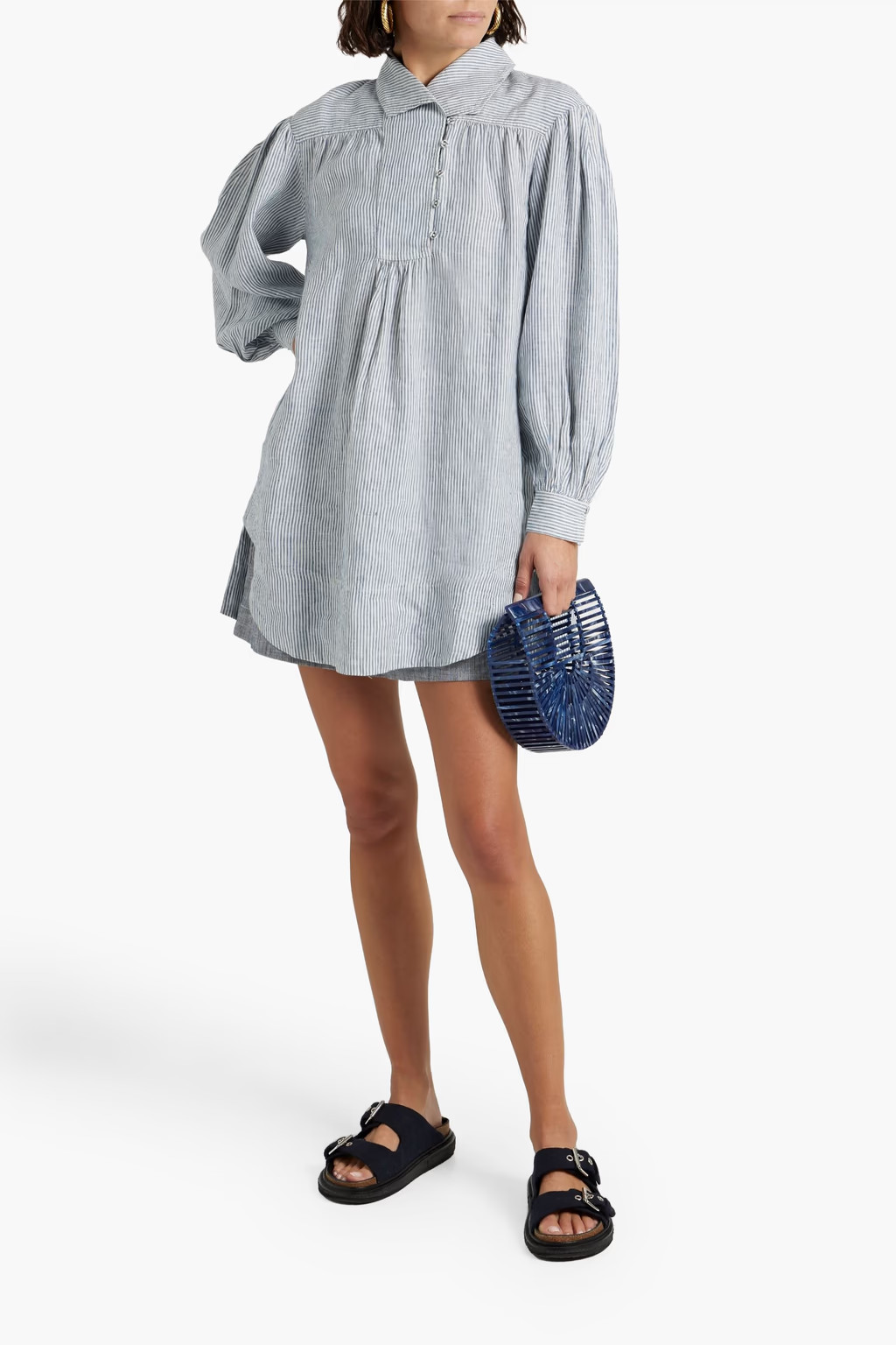 Dania striped linen mini dress | The Outnet (US and CA)