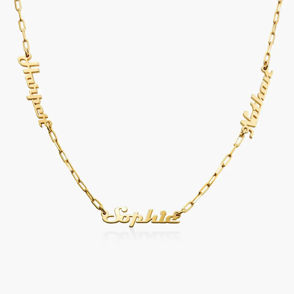 Multiple Link Name Necklace - Gold Vermeil | Oak & Luna (US)