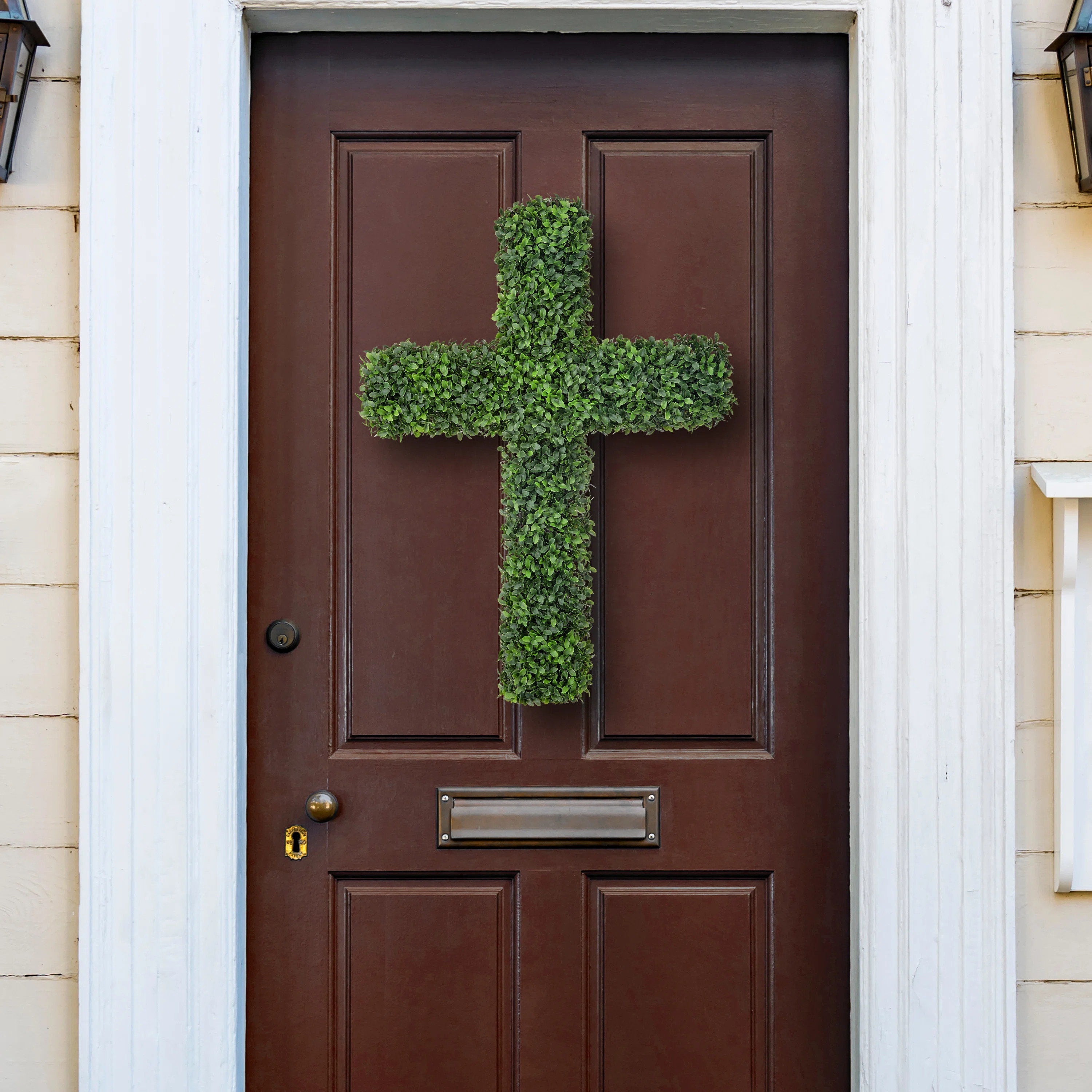 27" Uv Boxwood Door Cross | Wayfair North America