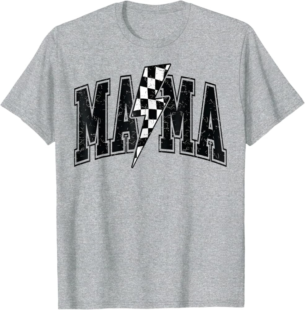 Checkered Mama Lightning Bolt Mother's Day For Mom Mother T-Shirt | Amazon (US)