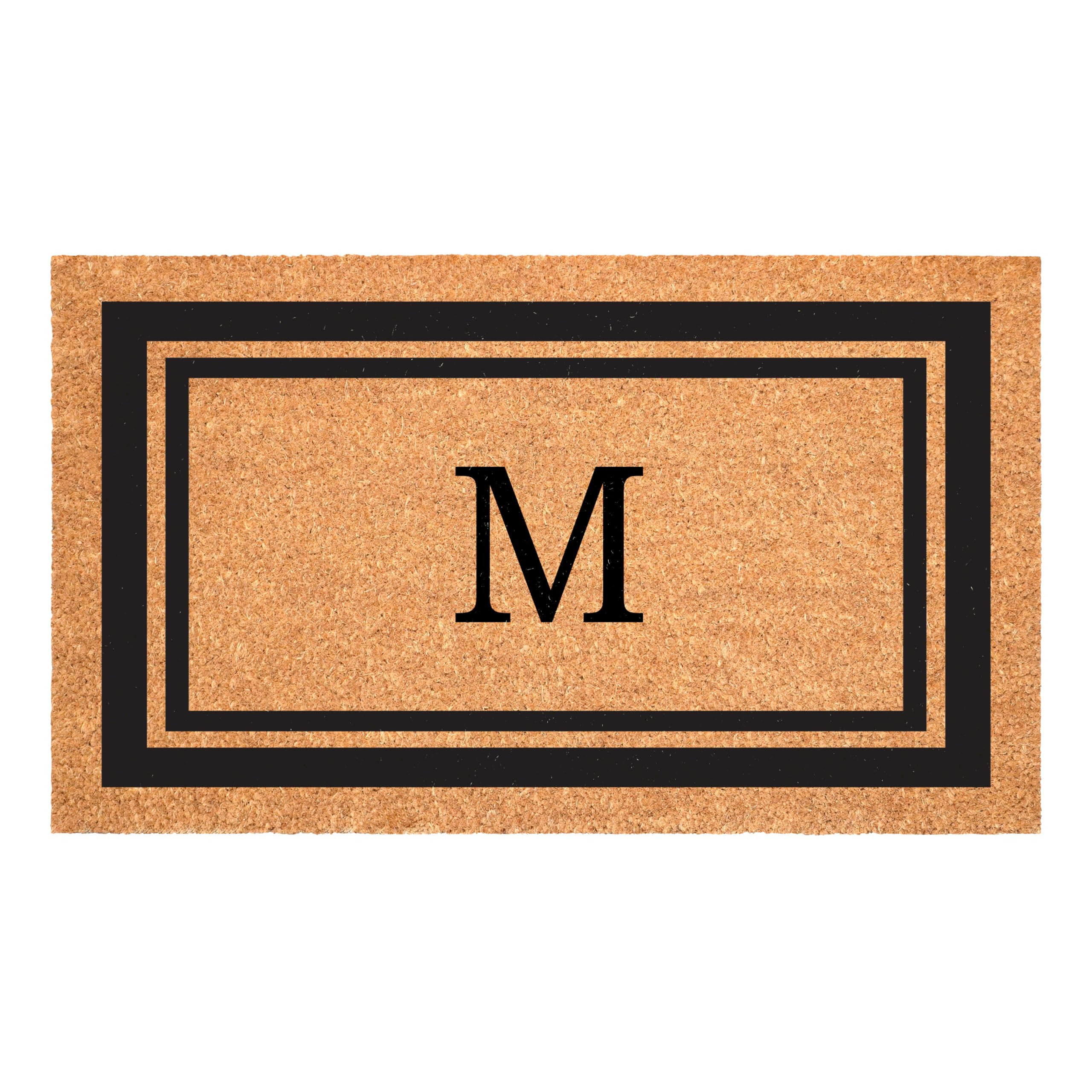 Calloway Mills 152962436M Black Border 24" x 36" Monogram Doormat, (Letter M) | Amazon (US)