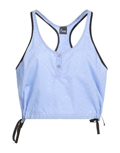8pm Woman Top Light blue Size XS Cotton, Polyester | YOOX (US)