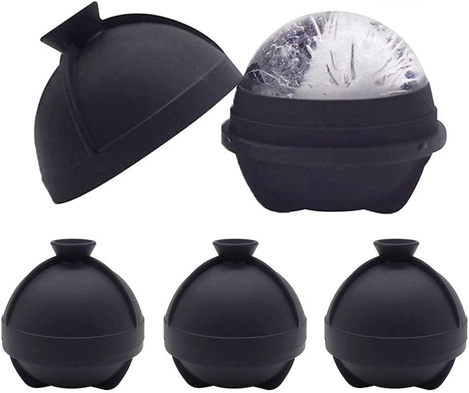 Whiskey Ice Ball Maker,Silicone Ice Ball Mould Easy Release,Sphere Ice Cube Moulds-6 X 6cm,Large ... | Amazon (UK)
