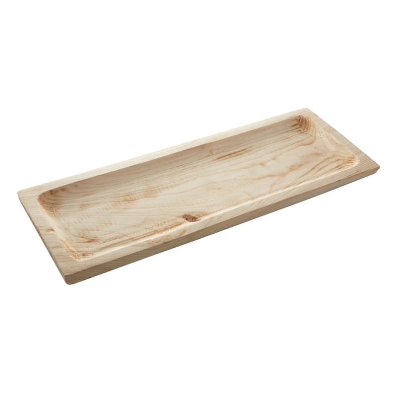 Natural Wood Tray, 24x9 | At Home