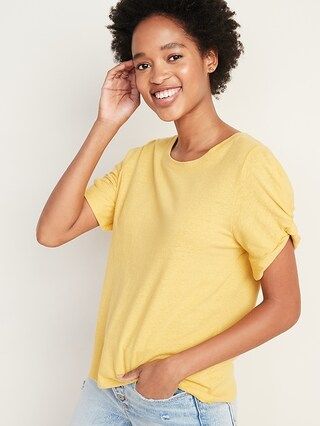Relaxed Twist-Sleeve Tee for Women | Old Navy (US)